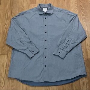 Charles Tyrwhitt Men’s 18/35 Long Sleeve Button Down Shirt Classic Fit Blue